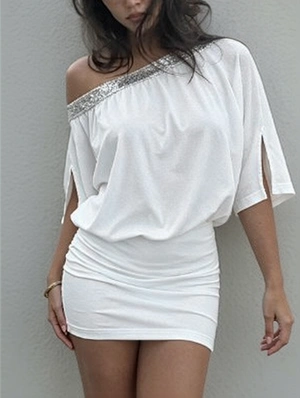 Patchwork Sheath High Rise Short Sleeve Dress