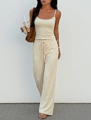 Spaghetti Strap Fit Two‑Piece Pants Set