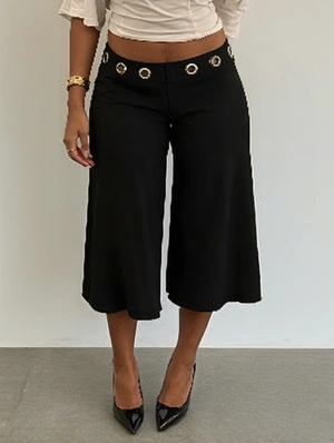 Casual Solid Low Waist Loose Capri Pants