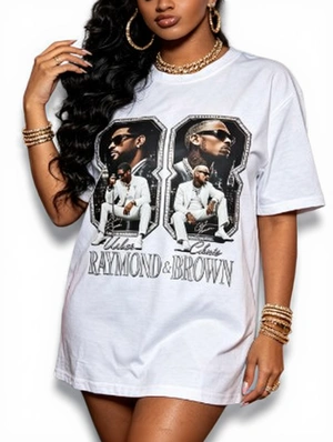 Figure Letter Printed Loose T-shirts