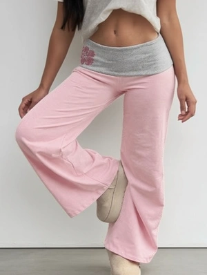 Patchwork Print Straight Pants