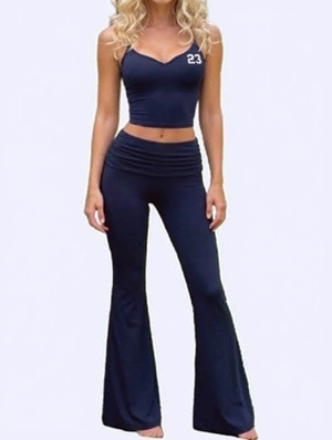 Patchwork Print Sleeveless Pant Sets