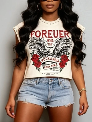 Eagle Rose Printed Loose Rivet Tanks