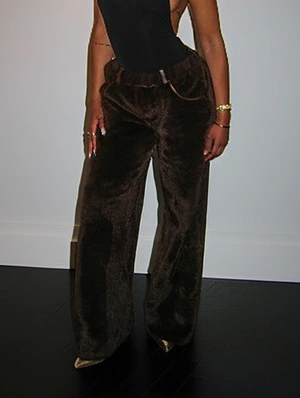 Fluff High Rise Straight Loose Long Pants