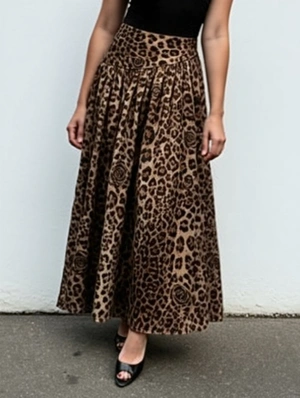 Animal Print Digital Loose Skirts