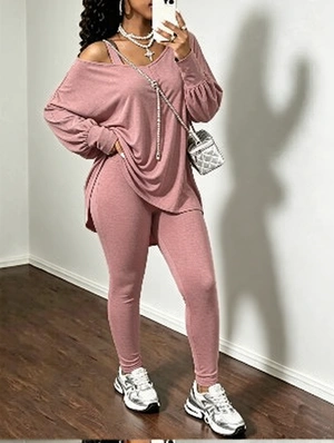 Pullover Long Sleeve Loose Top Track Pant Sets