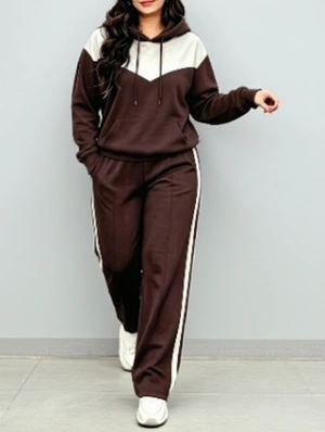 Colorblock Hooded Sweatshirt Pant Sets