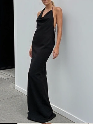 Milk Fiber Lace-Up Sleeveless Dress
