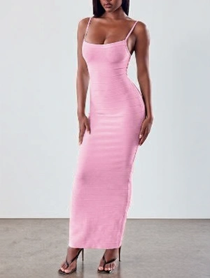 Pure Backless Spaghetti Straps Bodycon Dress