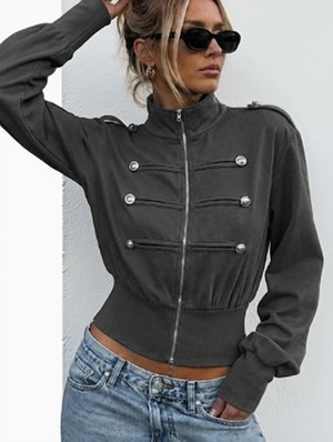 Patchwork Stand Collar Jackets