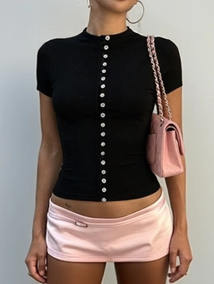 Crewneck Short Sleeve Knitting T-shirts
