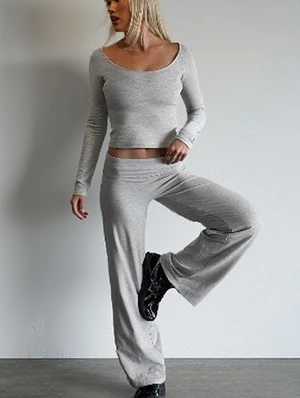 Milk Fiber Long Sleeve Home Wear Pant Sets