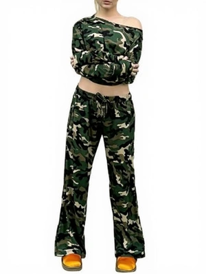 Camo Zebra Inclined Shoulder Pant Sets
