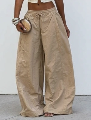 Plain Color Loose Casual Wide Leg Pants