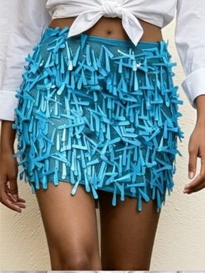 Drip Shaped Sequin Bodycon Skirts
