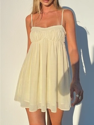 Pleated Strapless Solid Camisole Mini Dress