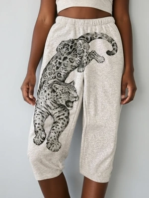 Panther Leopard Printed Casual Sweatpants