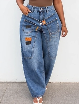 Reworked Vintage Denim Patched Jeans