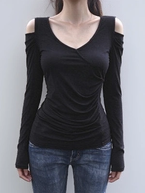 Pure Color Washed Unisex Design Tops