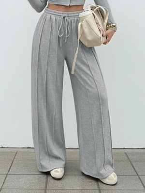 Lace Up High Rise Loose Pants