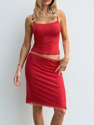 Crop Cami Mini Skirt Sets