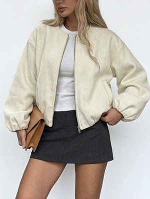 Pure Color Stand Collar Loose Coats
