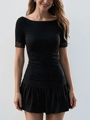 Milk Fiber Mid-rise Short Sleeve Dress