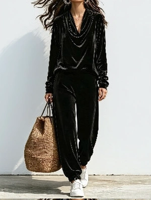 Versatile Long Sleeve Long Pants Lounge Set