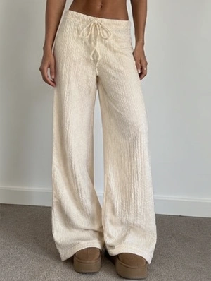 Drawstring Solid Color Loose Pants