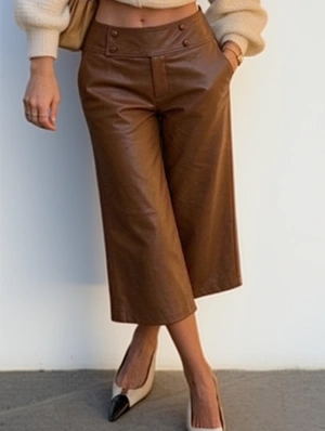 Patchwork Solid Vintage Capri Pants