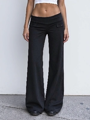 Low Rise Loose Straight Long Pants