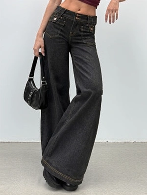 Patchwork Straight Pocket Pants