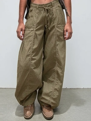 Drawstring Cargo Pocket Pants
