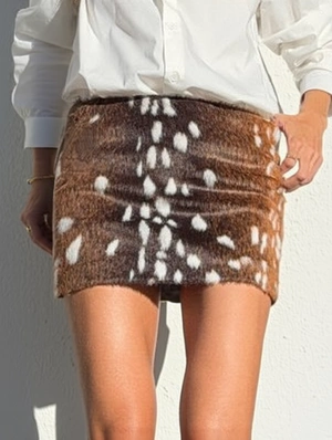 Animal Print Contrast Color Sheath Skirts