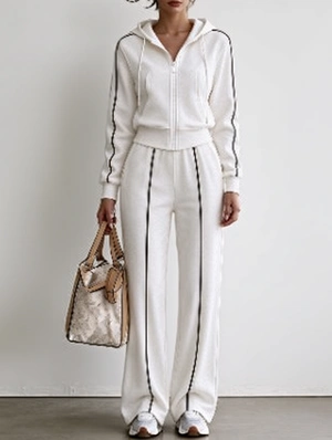 Gym Striped Hoodie Pants Set