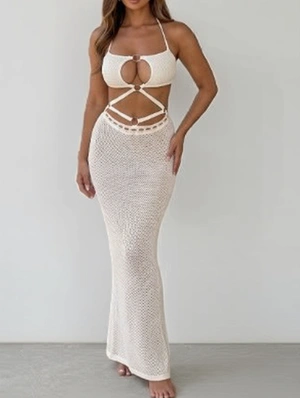 Halter Hollow-out Spaghetti Straps Dress