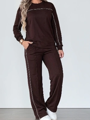 Crewneck Long Sleeve Knitting Pant Sets