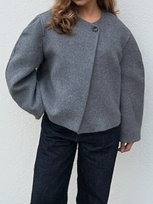 Crewneck Long Sleeve Terylene Coats