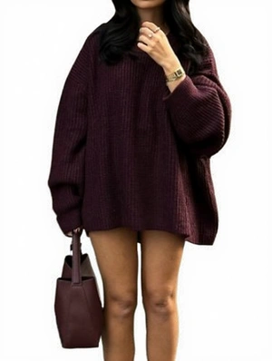 Pullover Pure Color Streetwear Long Sleeve Dress