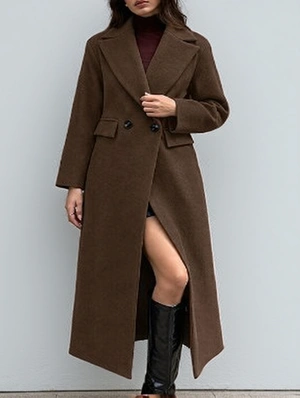 Retro Longline Wool Blend Coat
