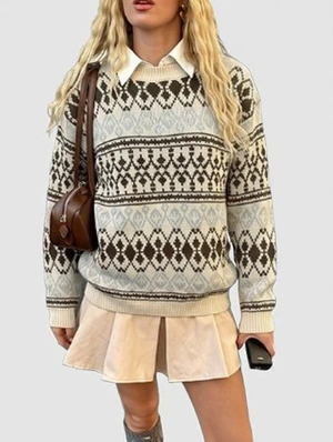 Pullover Crewneck Loose Pullover Sweater