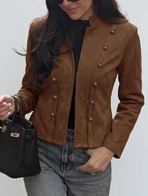 Stand Collar Long Sleeve Knitting Coats
