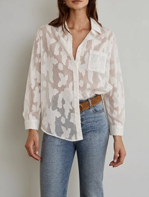 Jacquard Collar Cardigan Shirt