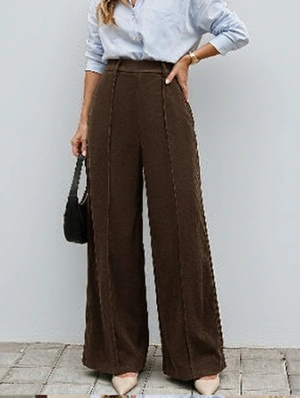 Casual Corduroy Wide Leg Pants