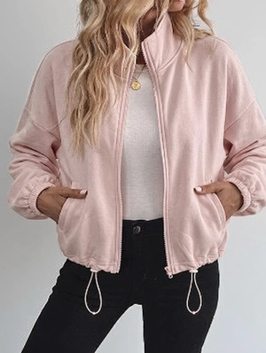Casual Stand Collar Knitting Zipper Coats