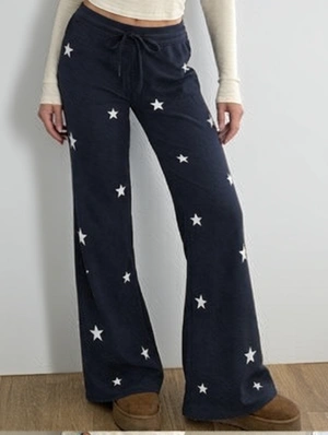 Drawstring Star Leisure Pants