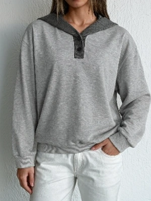 Cozy Colorblock Oversized Hoodie