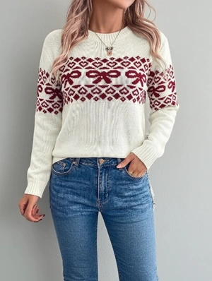 Bow Knit Christmas Chunky Sweater