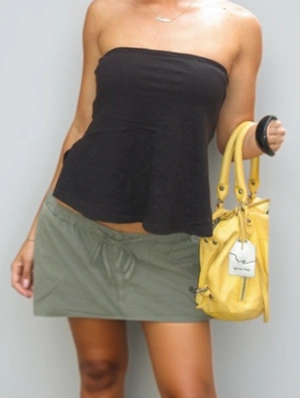 Y2K Strapless Split Tube Top