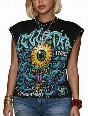 Horror Graffiti Vintage Loose Rivet Tanks